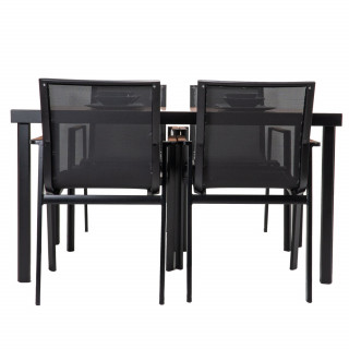 Decor 80X140 Masa Novacento Tabla Alüminyum Siyah Ayak - Rossi Sandalye