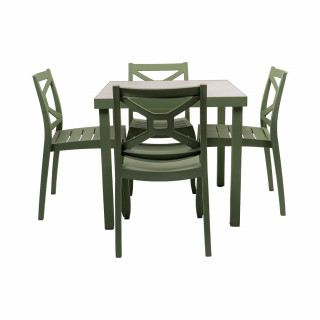 Decor 80x80 Seramik Masa - Zeus Sandalye