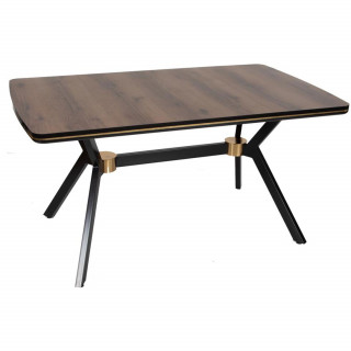 MS-038 Siyah Metal Ayaklı Kütük Masa