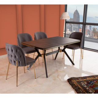 MS-038 Masa - ES-130 Sandalye Siyah Ayak Takımı