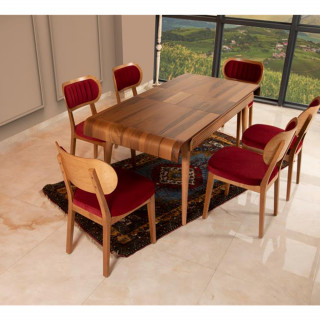 MS-150 Açılır Masa - ES-310 Ahşap Sandalye Takımı